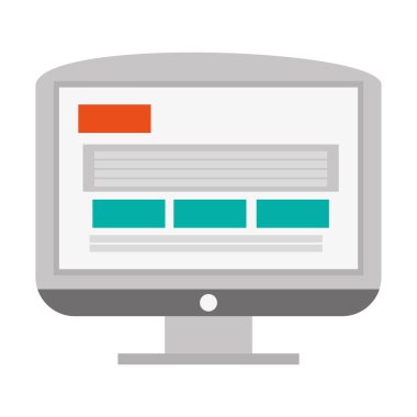 bilgisayar monitörü ile Web sayfasında ekran simgesini