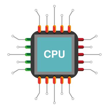 basit cpu simgesi