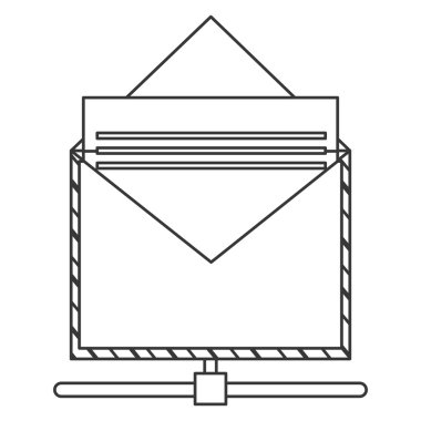 zarf ile belge simgesi