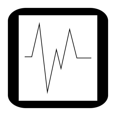 Elektrokardiyogram monitör simgesini