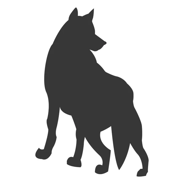 Wolf silhouette icon — Stock Vector