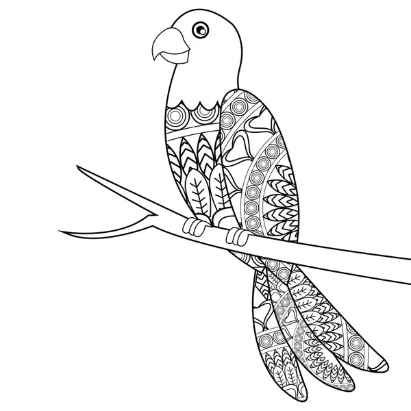 Papağan mandala simgesi — Stok Vektör