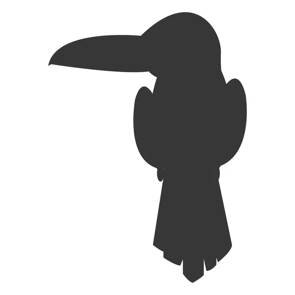 Icono de silueta de tucán — Archivo Imágenes Vectoriales