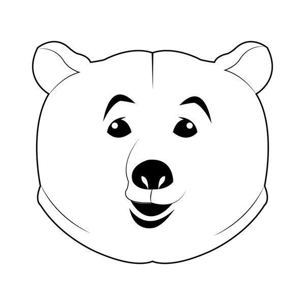 Icona del volto dell'orso — Vettoriale Stock