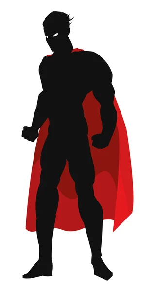 Superhéros posant silhouette — Image vectorielle