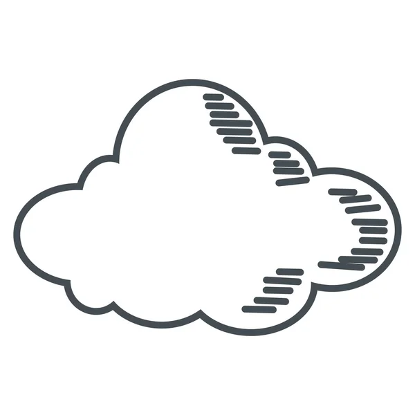 Icono de nube única — Vector de stock