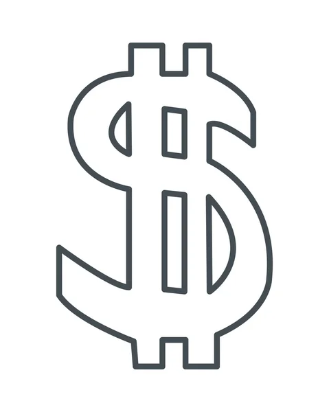 Znak dolaru ikona — Stockový vektor