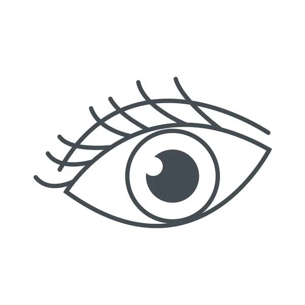 Eye with eyelashes icon — Stock Vector