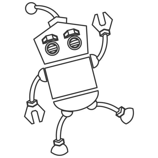 Speelgoed robot pictogram — Stockvector