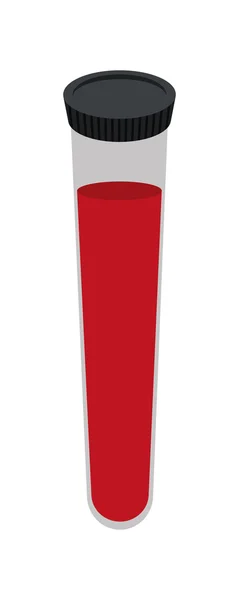 Reagenzglas mit Blutsymbol — Stockvektor