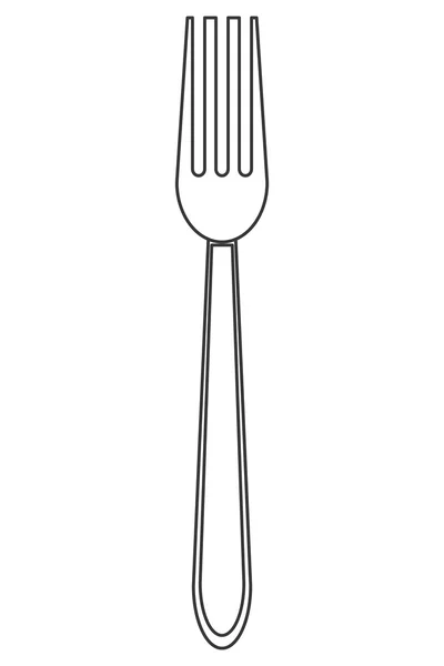 Icono de tenedor de comedor — Vector de stock