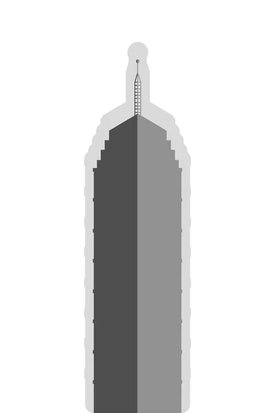 Ουρανοξύστης σιλουέτα εικονίδιο — Διανυσματικό Αρχείο