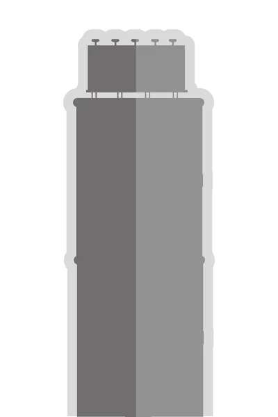 Icono de silueta de rascacielos — Vector de stock
