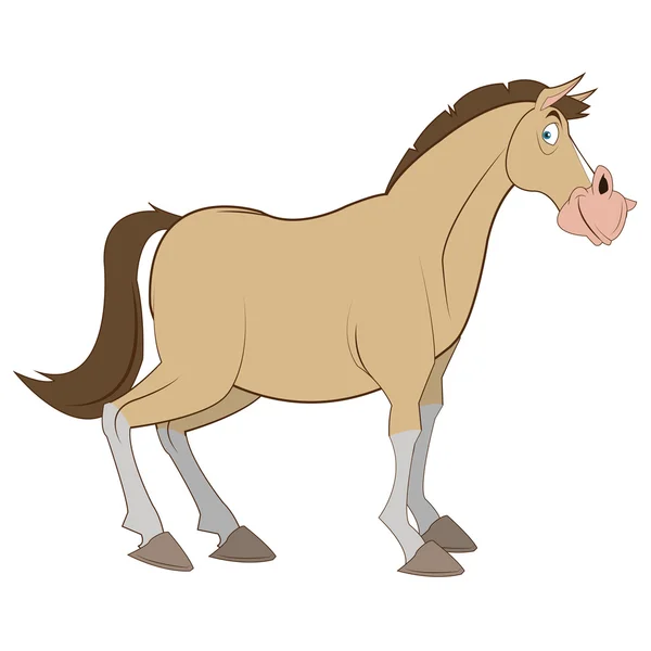 Ícone de cavalo estilo cartoon — Vetor de Stock