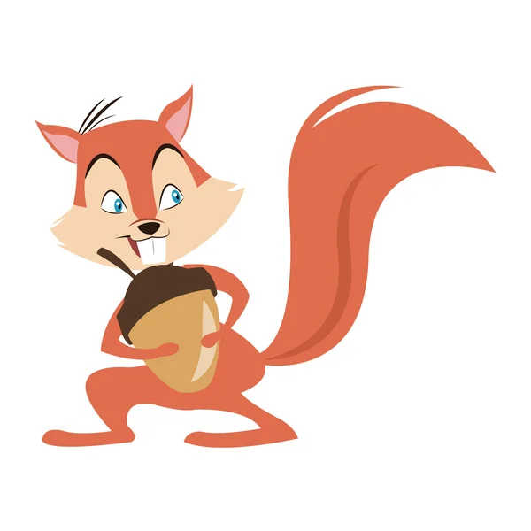 Fox cartoon ikonen — Stock vektor
