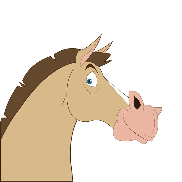 Icona del cavallo stile cartone animato — Vettoriale Stock