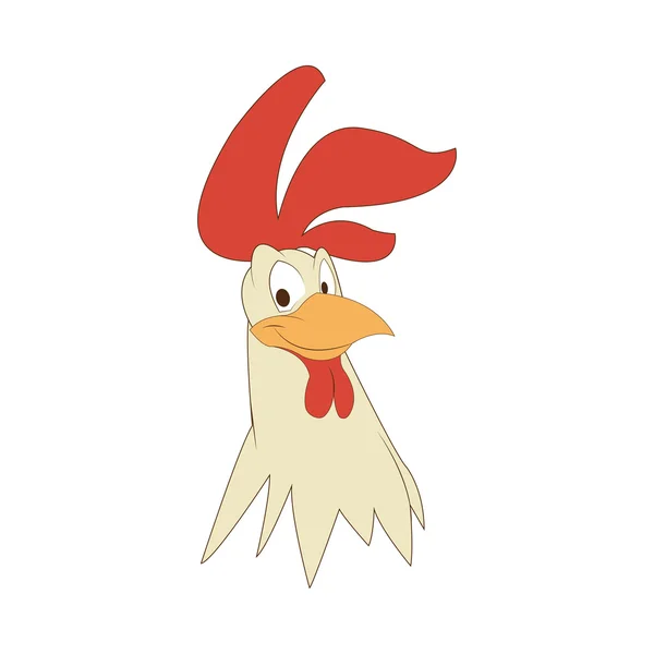 Rooster cartoon icon — Stock Vector