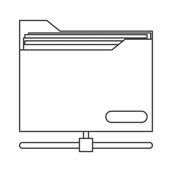 Icono de carpeta de archivo — Vector de stock