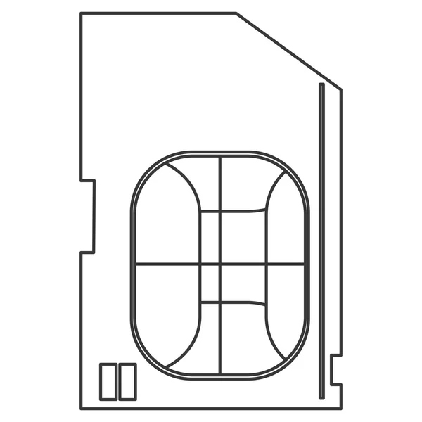 Sim-Karte-Symbol — Stockvektor