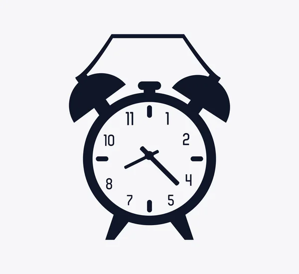 Silhouette Clock icon. Time design. Vector graphic — Stock Vector