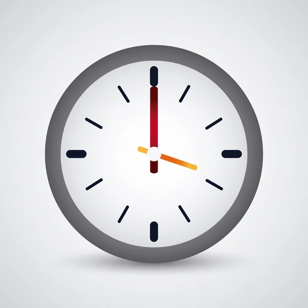 Icono colorido del reloj. Diseño de tiempo. Gráfico vectorial — Vector de stock