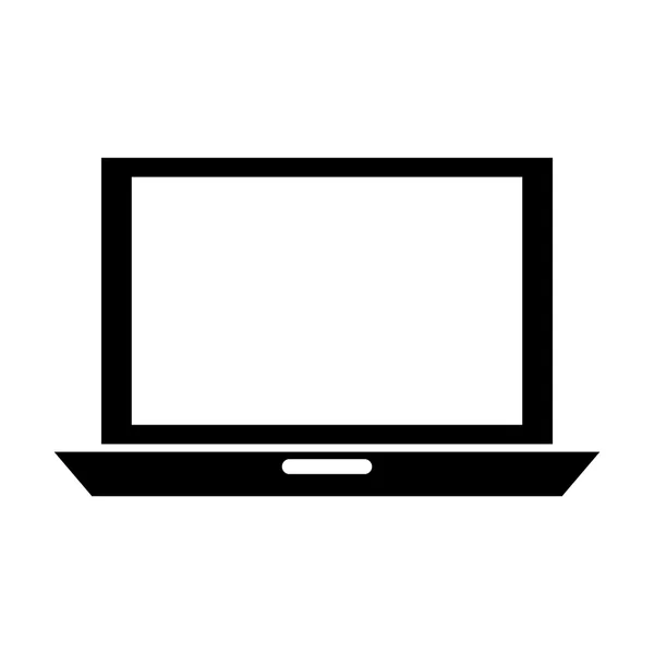 Laptop-Frontansicht-Symbol — Stockvektor