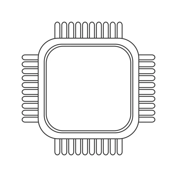 Einfaches CPU-Symbol — Stockvektor