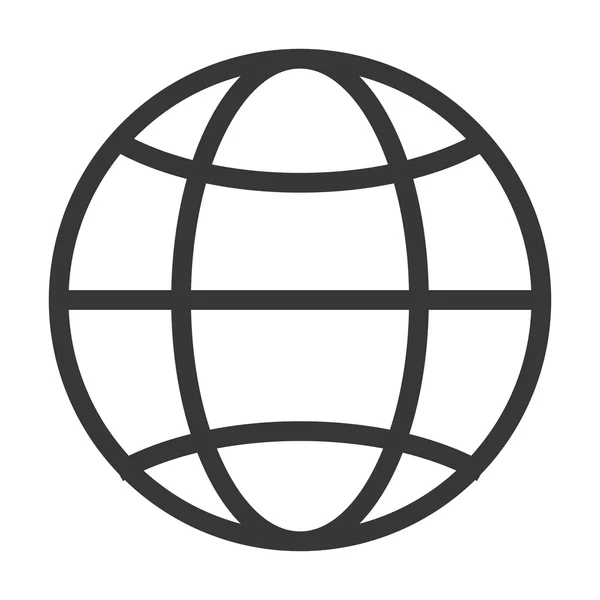 Earth globe diagram icoontje — Stockvector