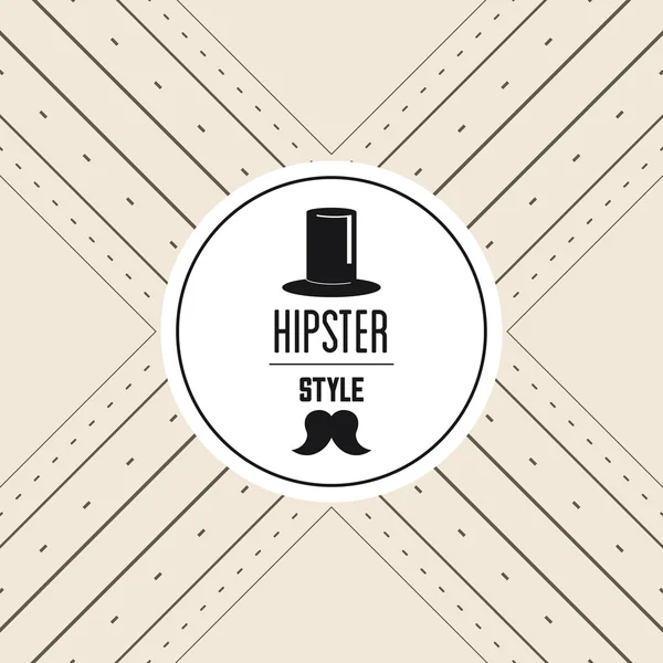 Ícone de chapéu. Design de estilo Hipster. Gráfico vetorial —  Vetores de Stock