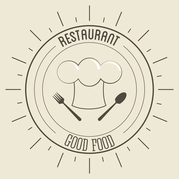 Szakácsok kalap ikon. Étlap és élelmiszer-tervezés. Vektorgrafika — Stock Vector