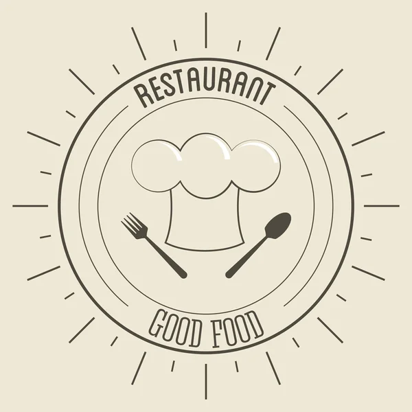 Chef-koks hoed pictogram. Menu en eten ontwerp. Vectorafbeelding — Stockvector