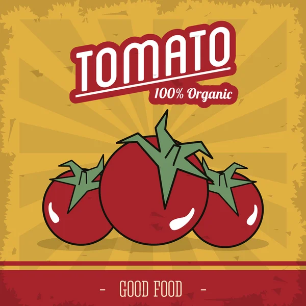 토마토 아이콘입니다. 메뉴 및 음식 디자인. 벡터 그래픽 — 스톡 벡터