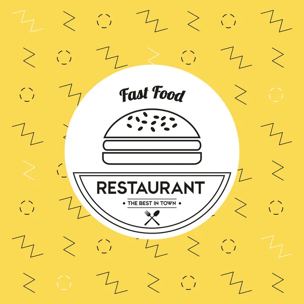 Hambuger icon. Food and Menu design. Vector graphic — Stock Vector