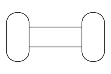 Tek dumbbell simgesi