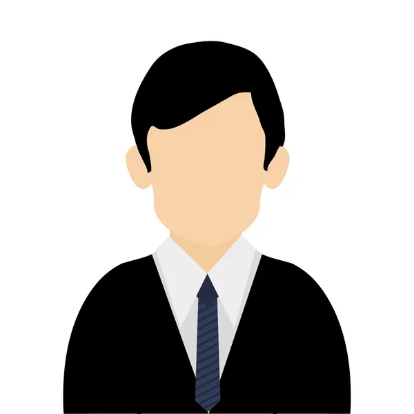 Icono de hombre de negocios caucásico — Vector de stock