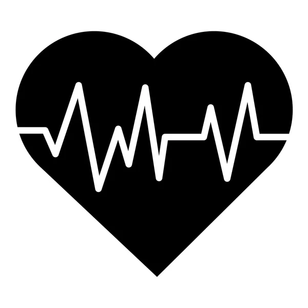 Heart with cardiogram icon — Stock Vector