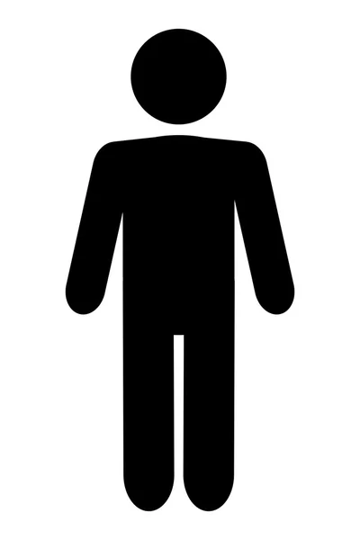 Homme pictogramme icône — Image vectorielle