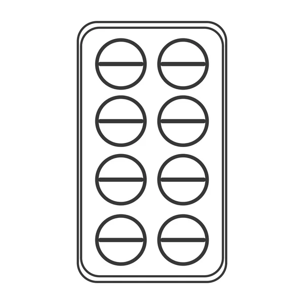 Embalagem de comprimidos de medicamento ícone —  Vetores de Stock