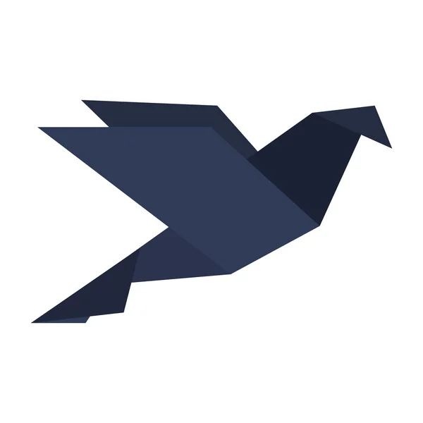 Origami madár ikon — Stock Vector