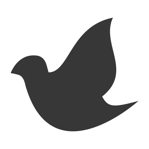 Taubensilhouette-Ikone — Stockvektor