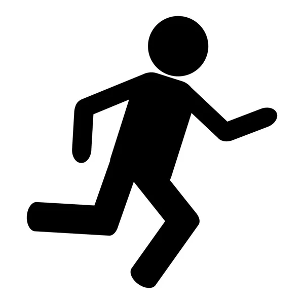 Person läuft Piktogramm-Symbol — Stockvektor