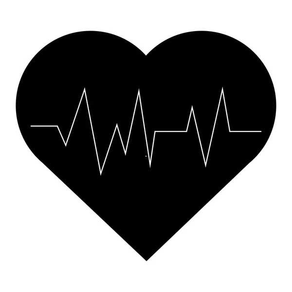 Heart with cardiogram icon — Stock Vector