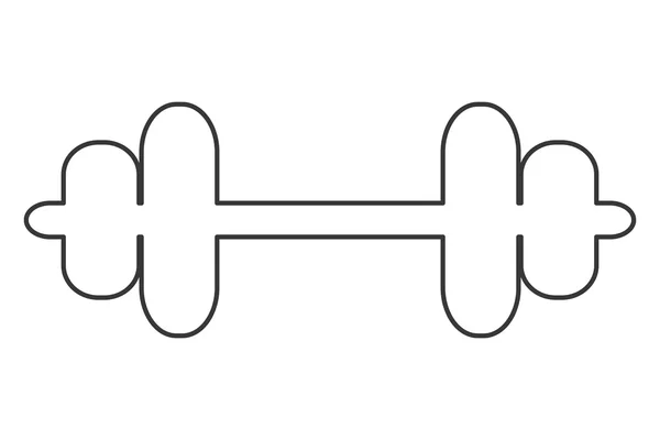 Enda hantel ikonen — Stock vektor