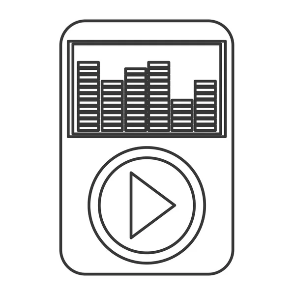 Music player icon — Stock Vector