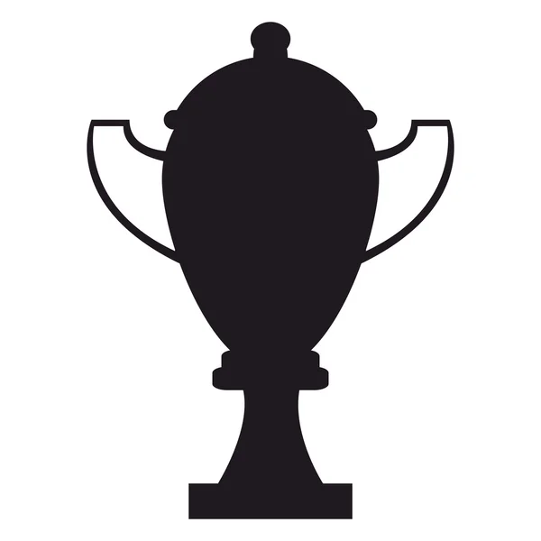 Trofeo icona della silhouette tazza — Vettoriale Stock