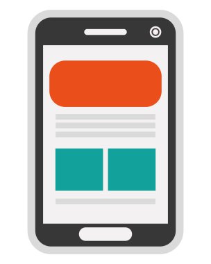 Web sayfasında ekran simgesi ile cep telefonu