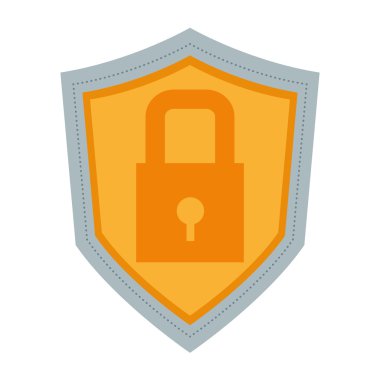 Emniyet kilit simgesi ile kalkan