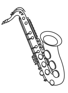 Detaylı saksafon simgesi