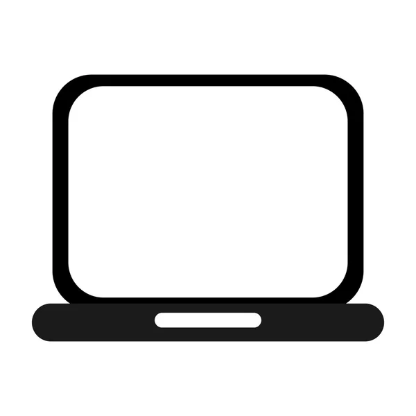 Icono de vista frontal portátil — Vector de stock