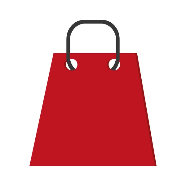 Icono rojo bolsa de compras — Vector de stock